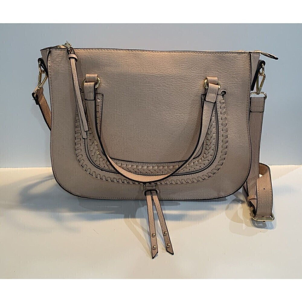 Sole Society Authentic Shoulder Bag Large Satchel Peach Pink Handle Bag Purse